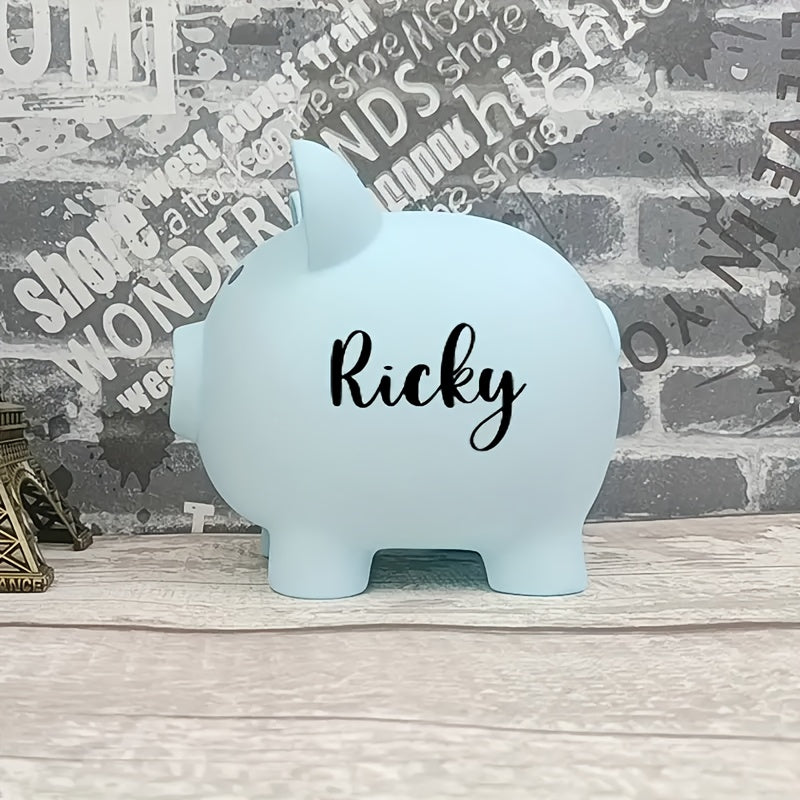 Personalized Custom Name Penny Bank, Unbreakable Savings Jar Money Box Birthday Gift Business Present