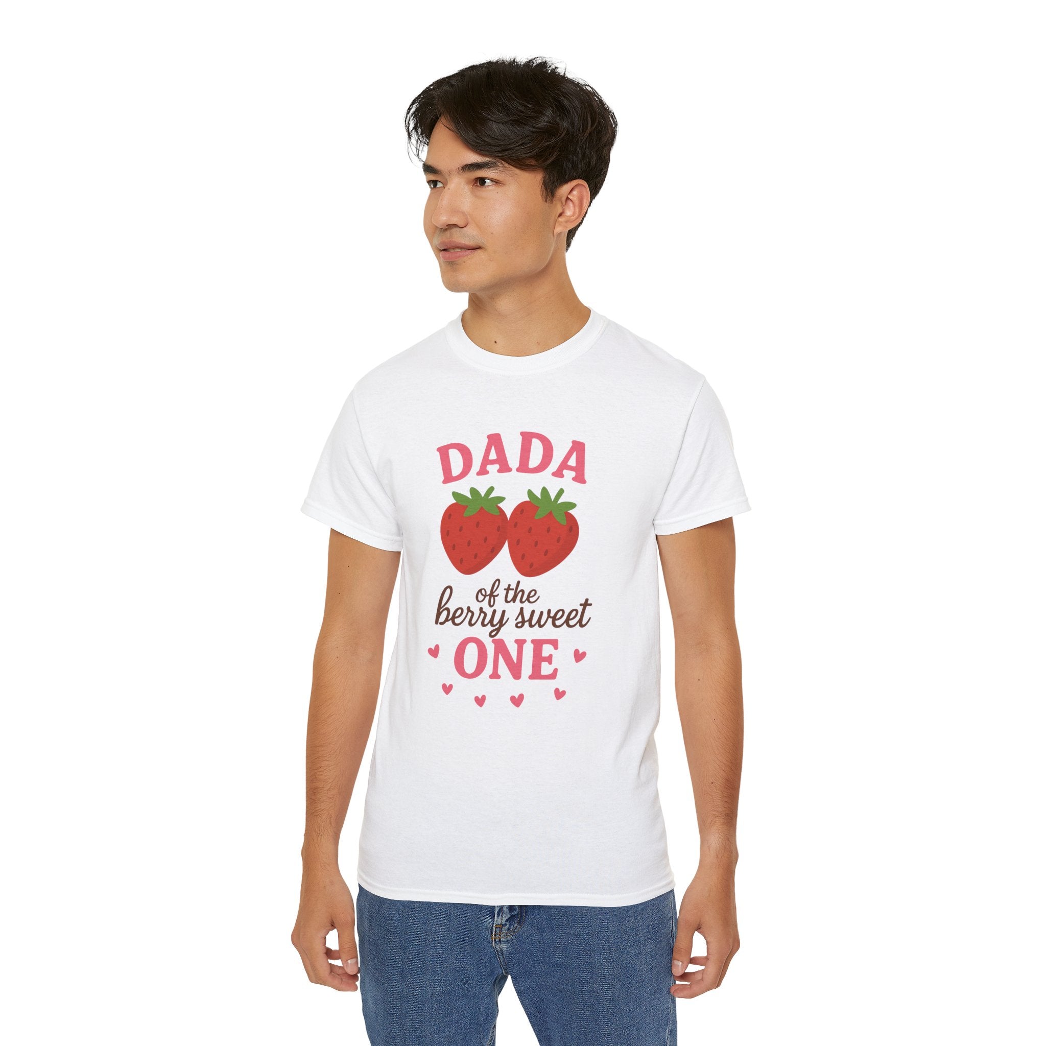 Strawberry Graphic Tee for Family, Dada of the Berry Sweet One, Mama of the Berry Sweet One, Cute Family Shirt, Unisex Cotton T-Shirt,
