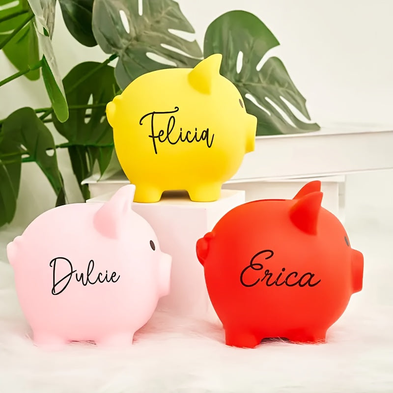 Personalized Custom Name Penny Bank, Unbreakable Savings Jar Money Box Birthday Gift Business Present