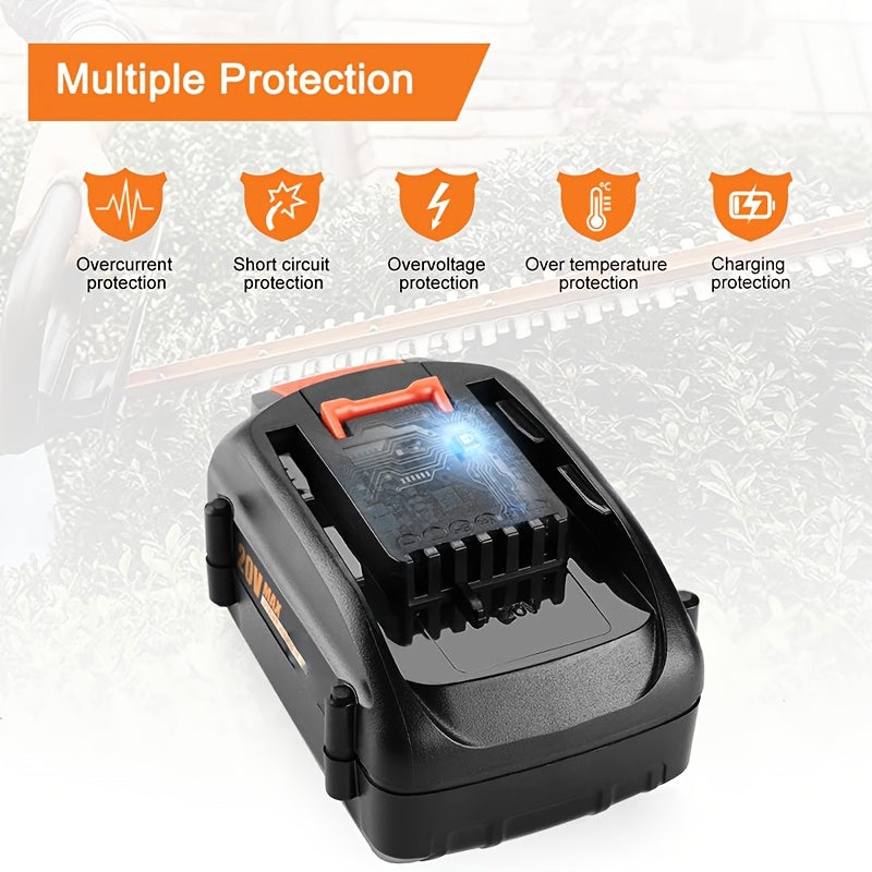 Rechargeable Battery - 20V 8000mAh High-Output Battery for Worx 20VPowerShare Battery Model WA3520 WA3525 WA3575 WG151s WG155s WG251s WG255s WG540s WG545s WG890 WG891