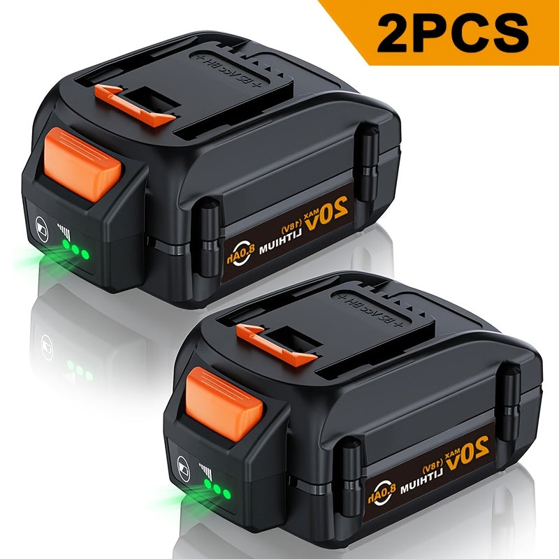 Rechargeable Battery - 20V 8000mAh High-Output Battery for Worx 20VPowerShare Battery Model WA3520 WA3525 WA3575 WG151s WG155s WG251s WG255s WG540s WG545s WG890 WG891
