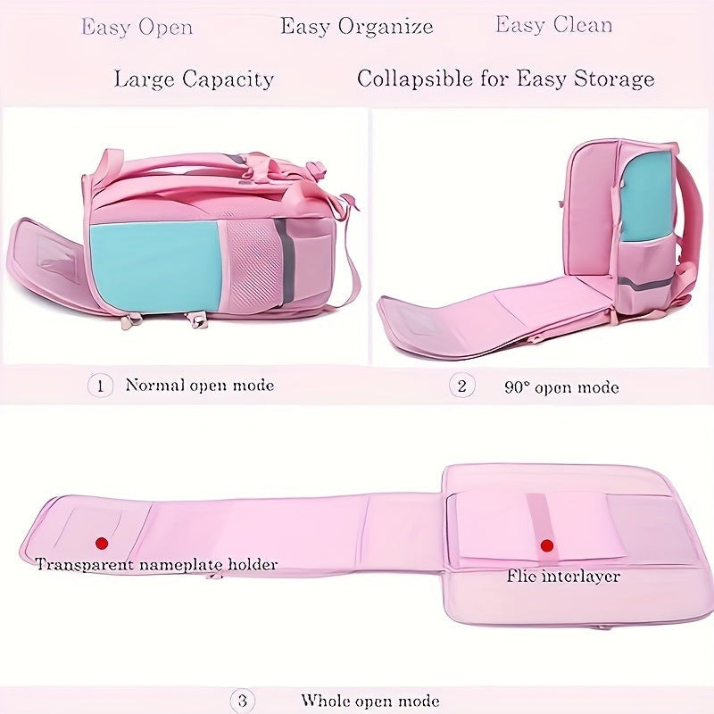 3pc Set Backpack With Lunch Bagx, Kawaii Unicorn Daypack, Cute Cartoon