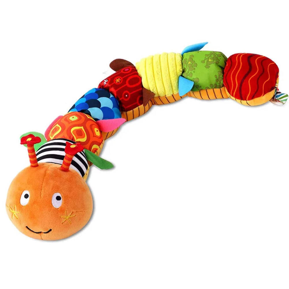 Baby Rattle Musical Caterpillar Worm Soft Infant Plush Toys Educational Interact