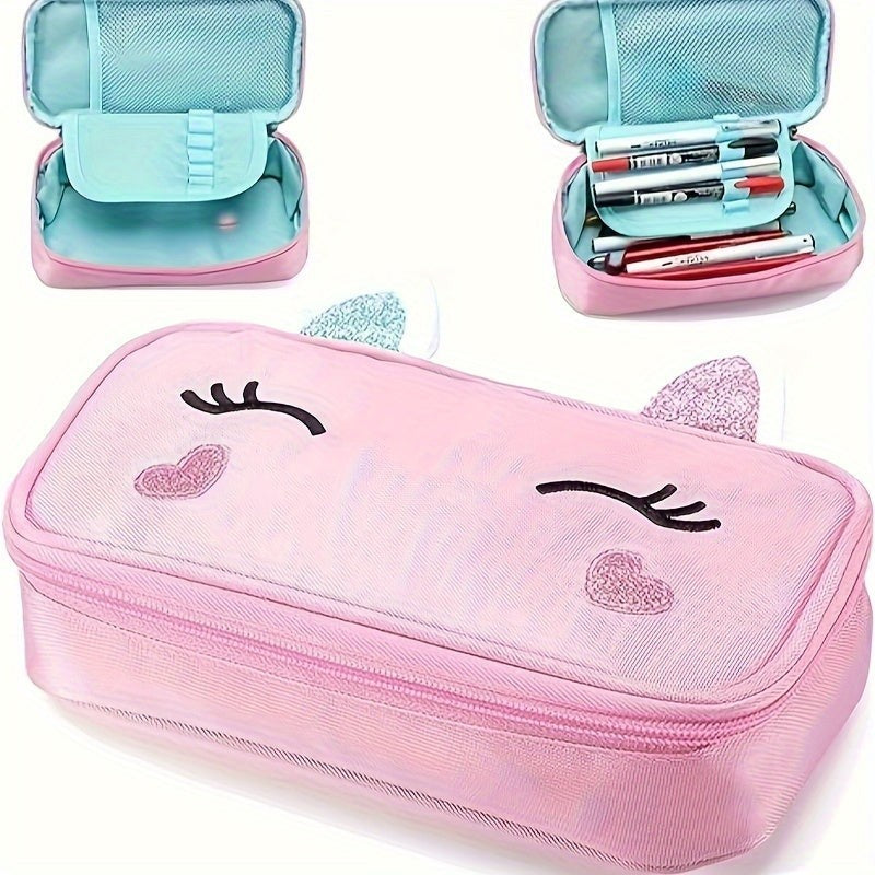 3pc Set Backpack With Lunch Bagx, Kawaii Unicorn Daypack, Cute Cartoon