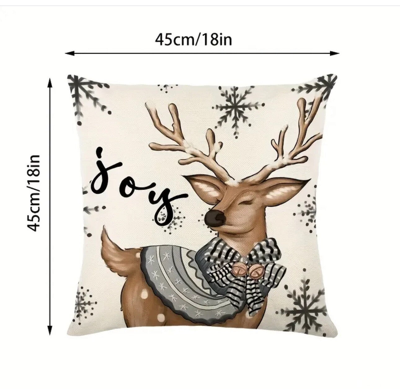 4pcs Christmas Tree Snowman Elk Santa Pillow Case Winter