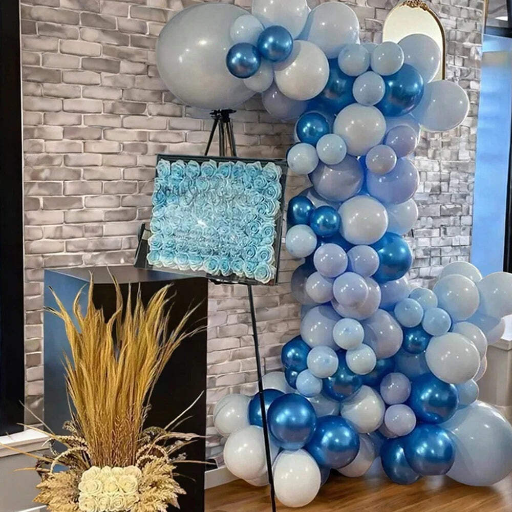 42Pcs Blue Golden Balloon - Party Decoration Balloon Birthday Farewell Party Bal