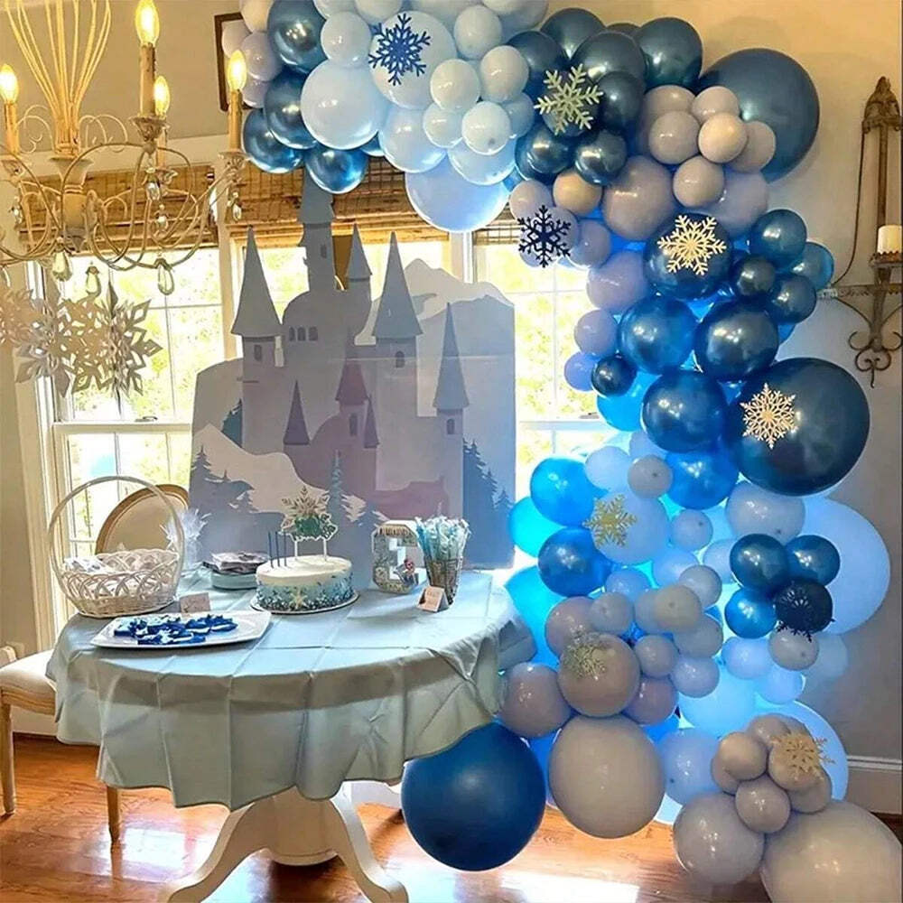 42Pcs Blue Golden Balloon - Party Decoration Balloon Birthday Farewell Party Bal