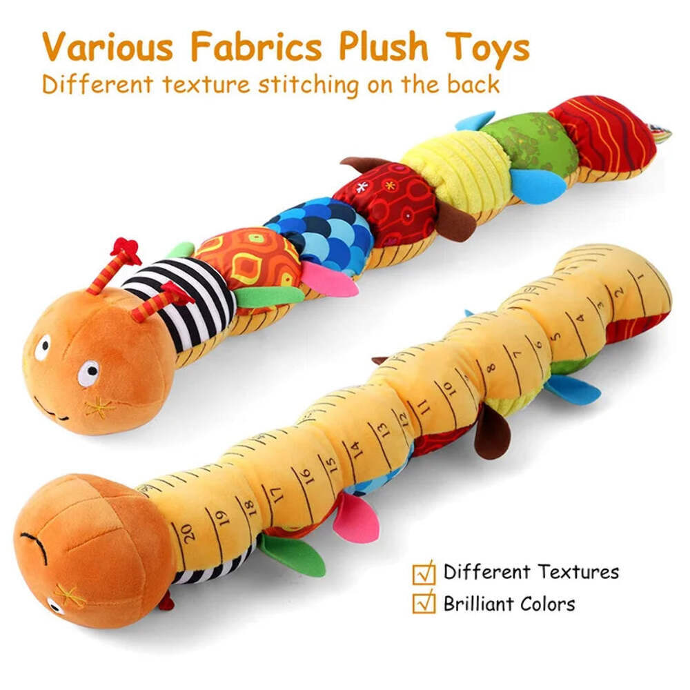 Baby Rattle Musical Caterpillar Worm Soft Infant Plush Toys Educational Interact