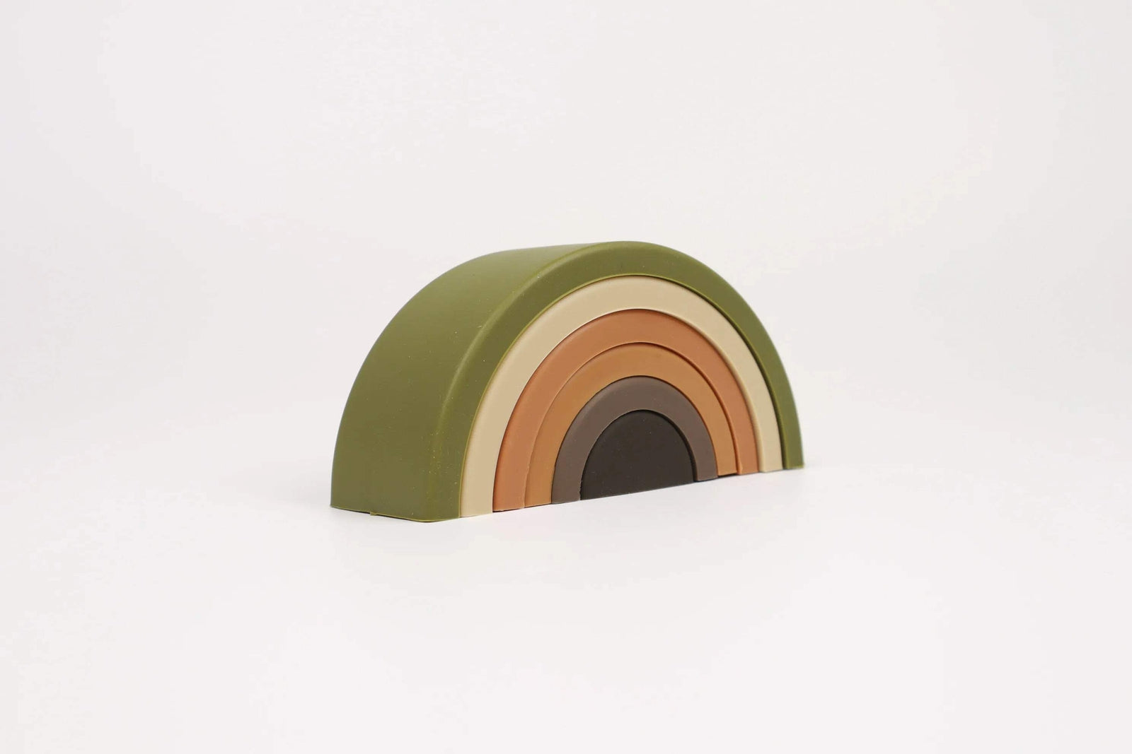 1 Set Baby Rainbow Colors Silicone Stacking Montessori Creative Toys - BPA Free