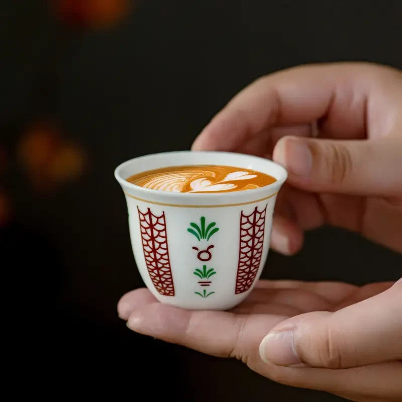 6/12pcs Ethiopian Cofee Cups Set with Gift Box, Traditional Coffee Cups, Ceramic