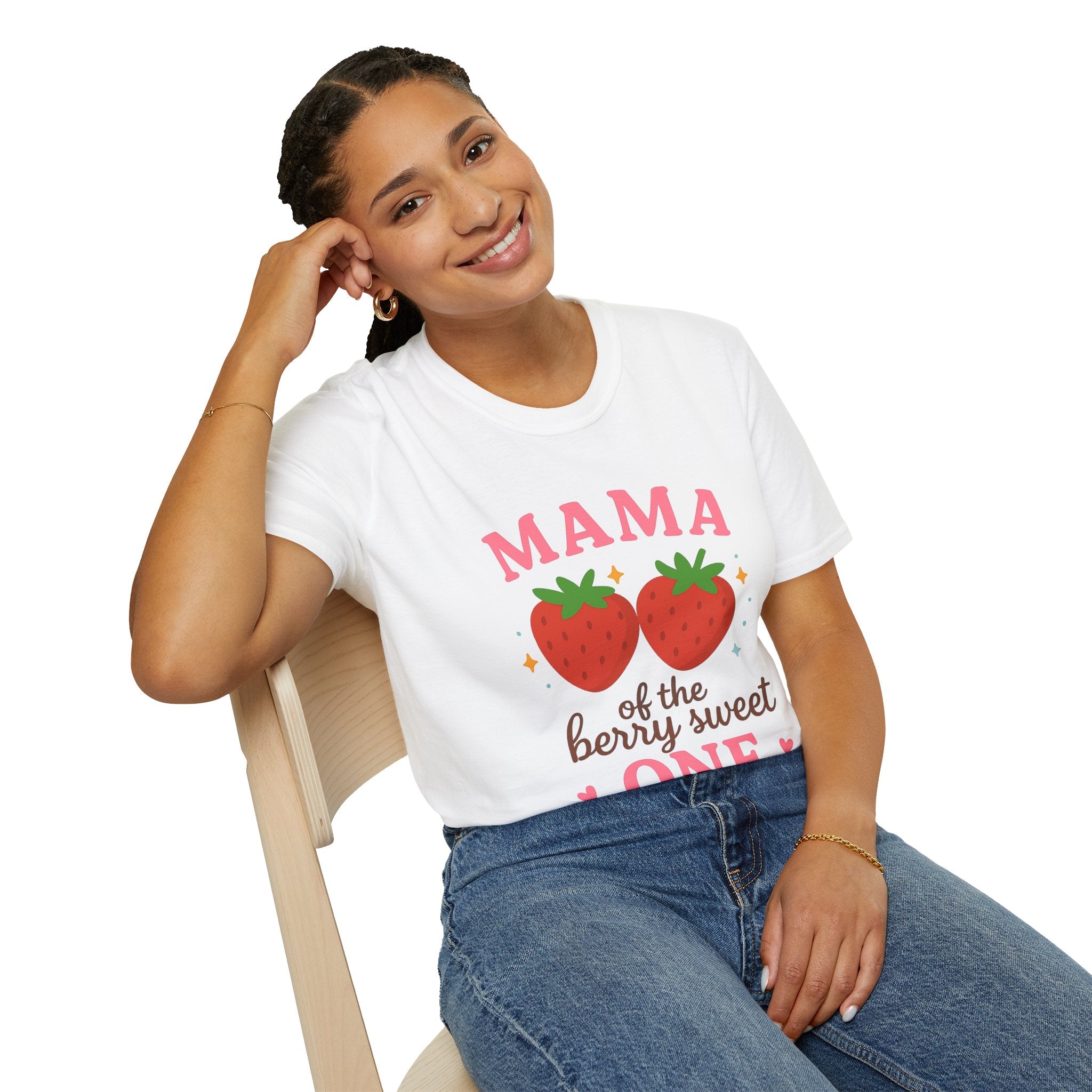 Mama of the Berry Sweet One T-Shirt, Cute Kids' Birthday Gift, Fruity Family T-Shirt, Mother's Day Gift, Fun Summer Tee