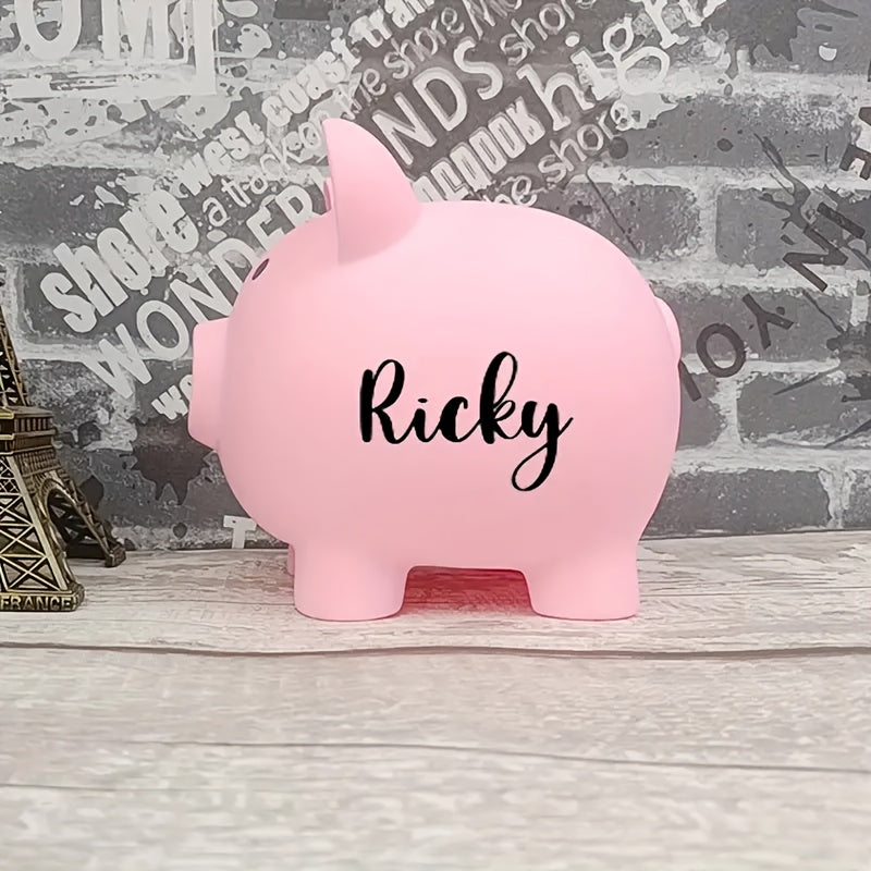 Personalized Custom Name Penny Bank, Unbreakable Savings Jar Money Box Birthday Gift Business Present