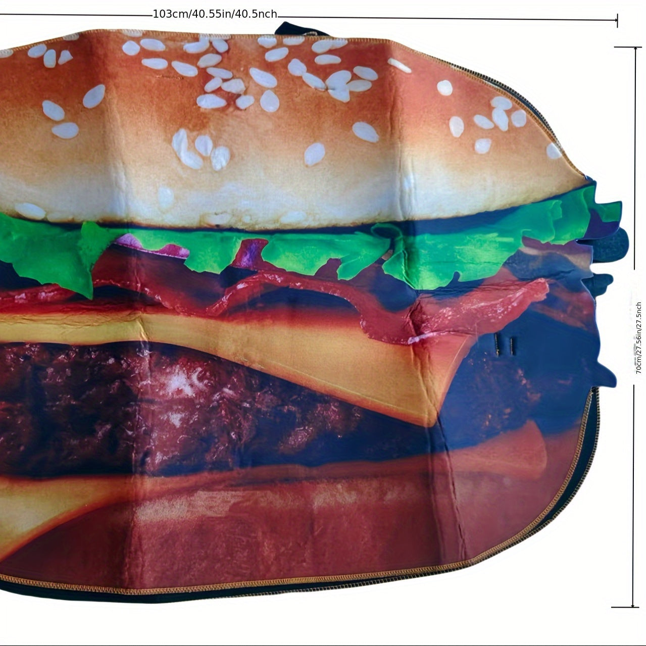 Adult Unisex Funny Hamburger Costume - Composite Sponge Material with Realistic Buns, Lettuce, Tomato, Cheese & Beef Patty - Comfortable & Easy-Wear for Halloween, Themed Parties, Carnivals - Cute Cartoonish Outfit for Men &