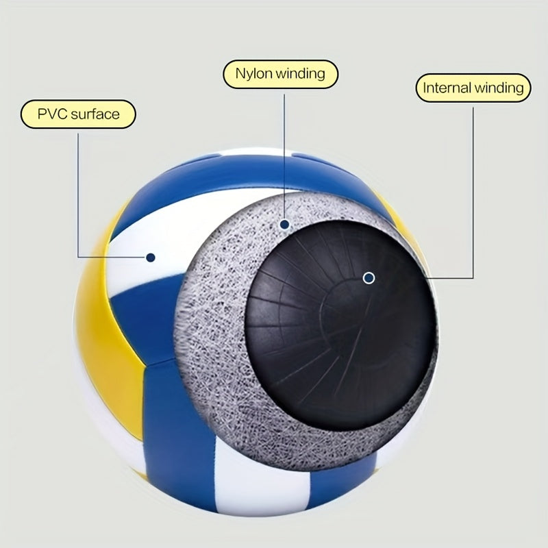 [5" Soft Volleyball] Soft PVC Indoor/Outdoor Volleyball, One Size 5 | Suitable for Beginner Adult Sports Training Game Ball
