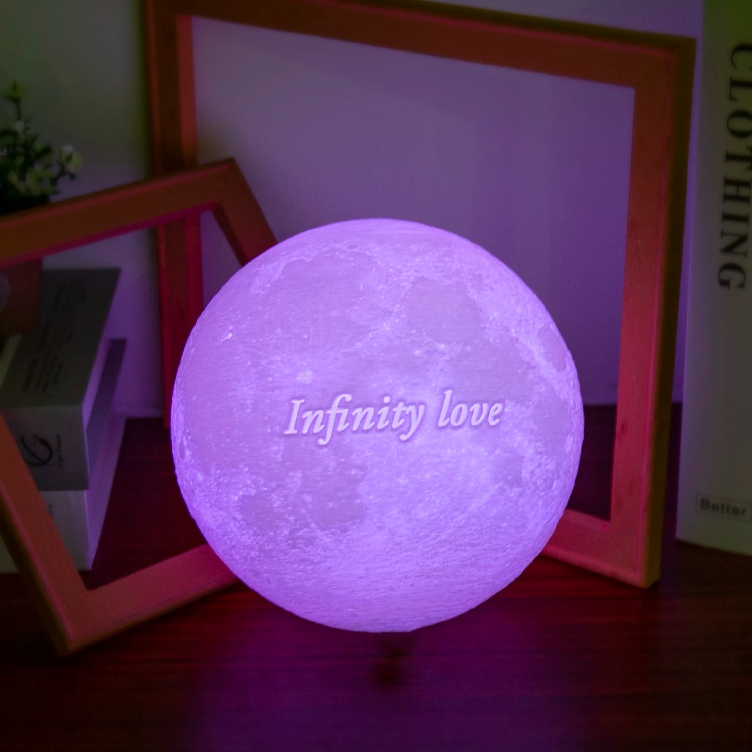 3D Printing Moon Lamp Personalized Photo Text Customized Night Light USB Rechargeable Birthday Mother Day Valentine's Lunar Gift
