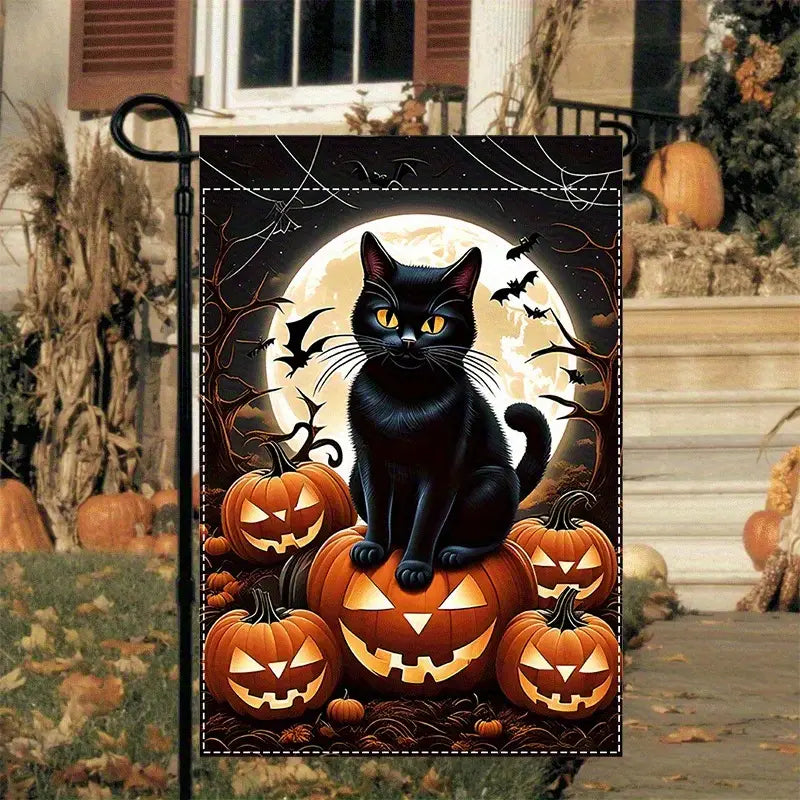 1pc Halloween Garden Flag - all are double sided - pick your choice - 12x18 Inch Yard Flag , No Electricity Needed, Flagpole Not Included
