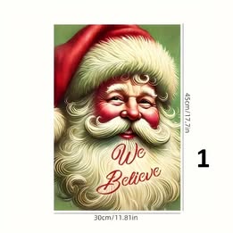 1pc, Christmas / Winter Time Garden Flag - Double Sided, Waterproof, Multipurpose, 12x18inch  Lawn Decoration