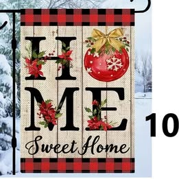 1pc, Christmas / Winter Time Garden Flag - Double Sided, Waterproof, Multipurpose, 12x18inch  Lawn Decoration
