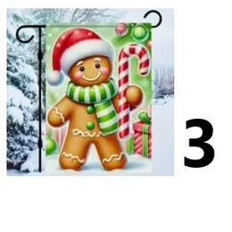 1pc, Christmas / Winter Time Garden Flag - Double Sided, Waterproof, Multipurpose, 12x18inch  Lawn Decoration