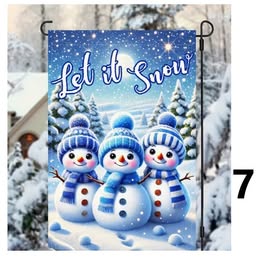 1pc, Christmas / Winter Time Garden Flag - Double Sided, Waterproof, Multipurpose, 12x18inch  Lawn Decoration