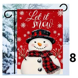 1pc, Christmas / Winter Time Garden Flag - Double Sided, Waterproof, Multipurpose, 12x18inch  Lawn Decoration