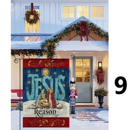 1pc, Christmas / Winter Time Garden Flag - Double Sided, Waterproof, Multipurpose, 12x18inch  Lawn Decoration