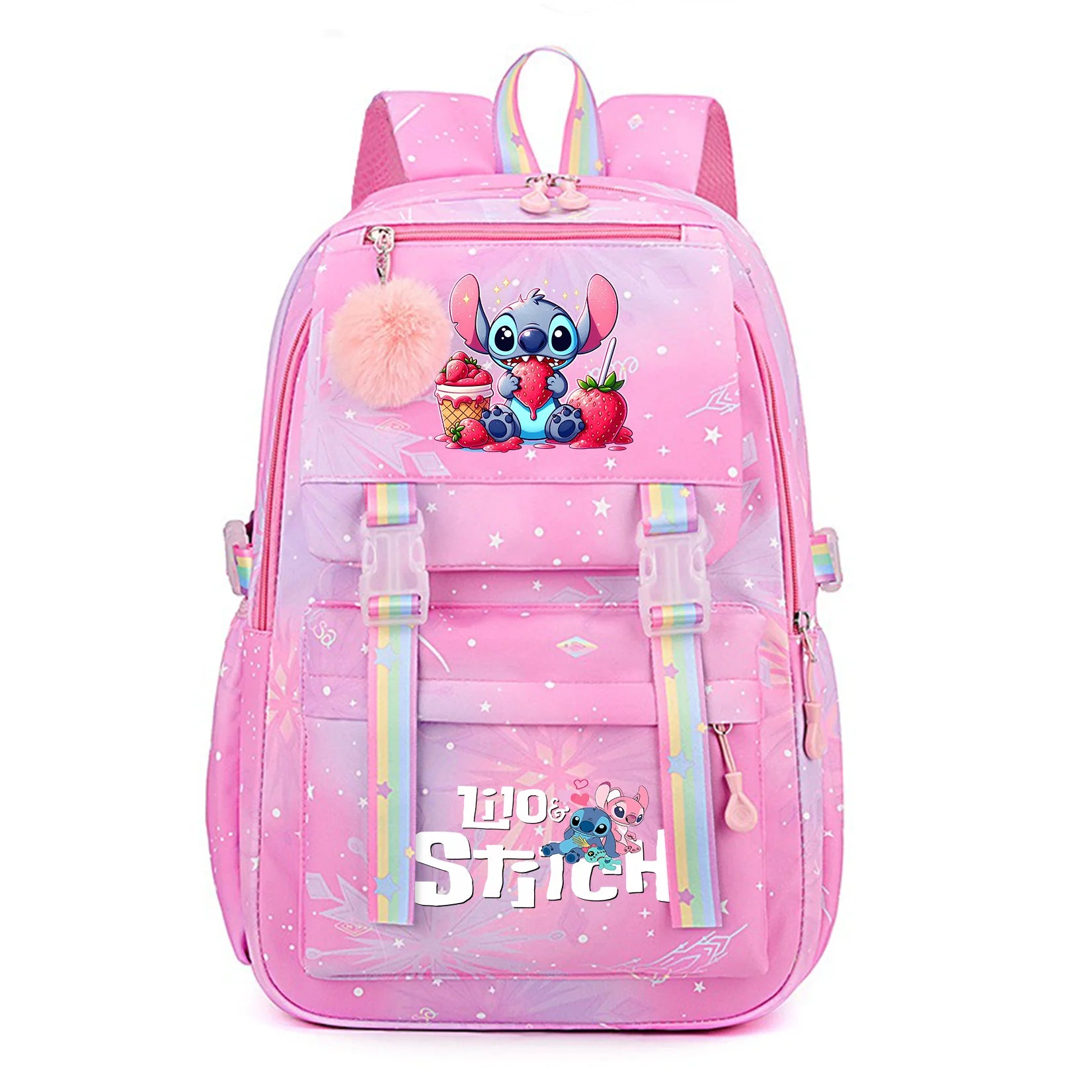 Stitch Kids Backpack Bookbag Bag Student Children Knapsack Schoolbag Travel Commute Bag
