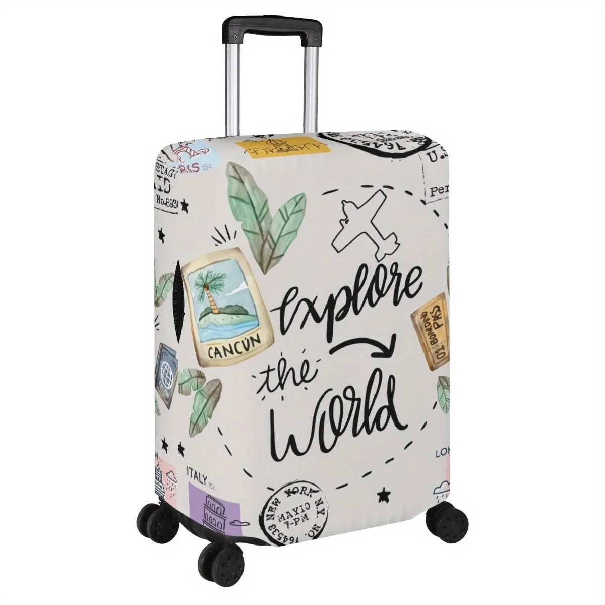 Washable Suitcase Cover for Travel - Suitable for Travel, Vacation and Back to School, Essential Travel Accessories