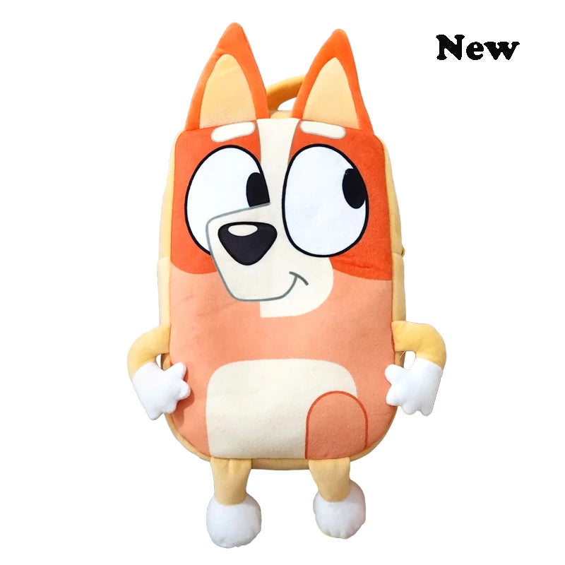 Bluey Family Cosplay Kindergarten Children's Cartoon School Bag Bluebin Dog Backpack Kawaii Anime Figure Dog Backpack Children's