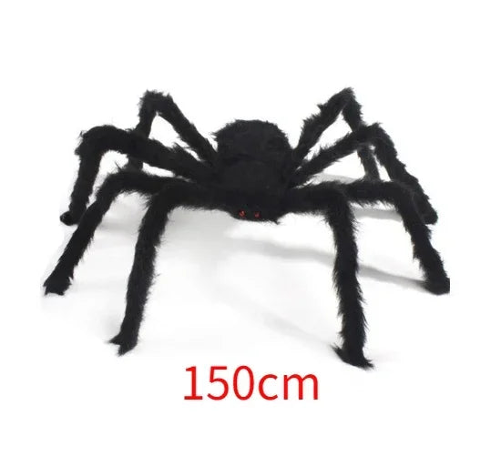 Giant Black Spider Halloween Outdoor Home Bar Party Haunted House Decoration 30cm/50cm/75cm/90cm/125cm/150cm/200cm