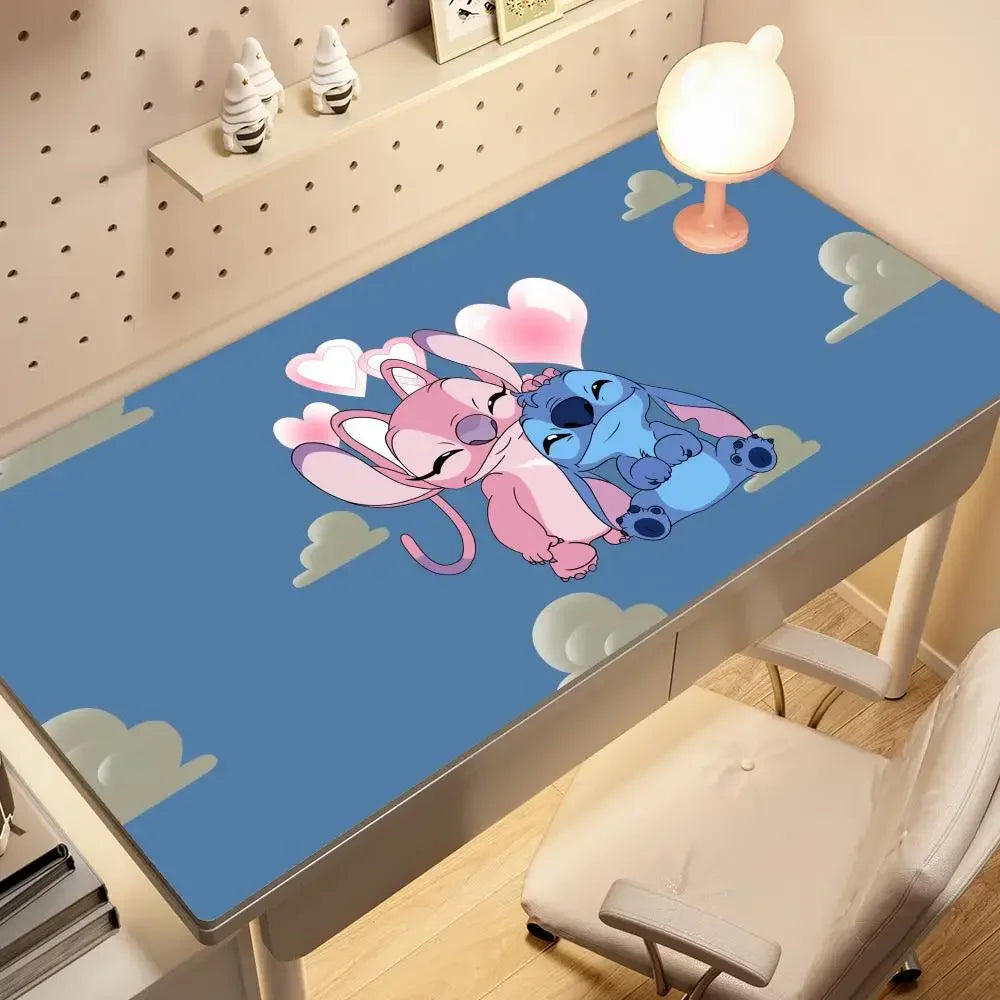Stitch Anime Mouse Pad Large PC Cartoon Gaming Accessories Protector Office Laptop Non Slip Gamer Cabinet Desk Mat