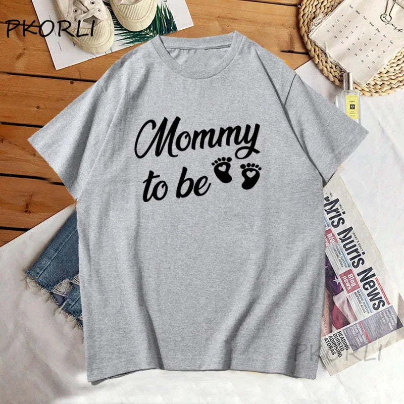 Mommy And Daddy To Be t Shirts - mother father cotton short sleeve t-shirts matching Pregnancy Announcement t shirt