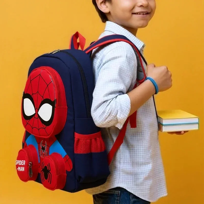 Marvel Spider Man Large Capacity Children's Backpack Stereoscopic Cartoon Multiple Pockets Schoolbag