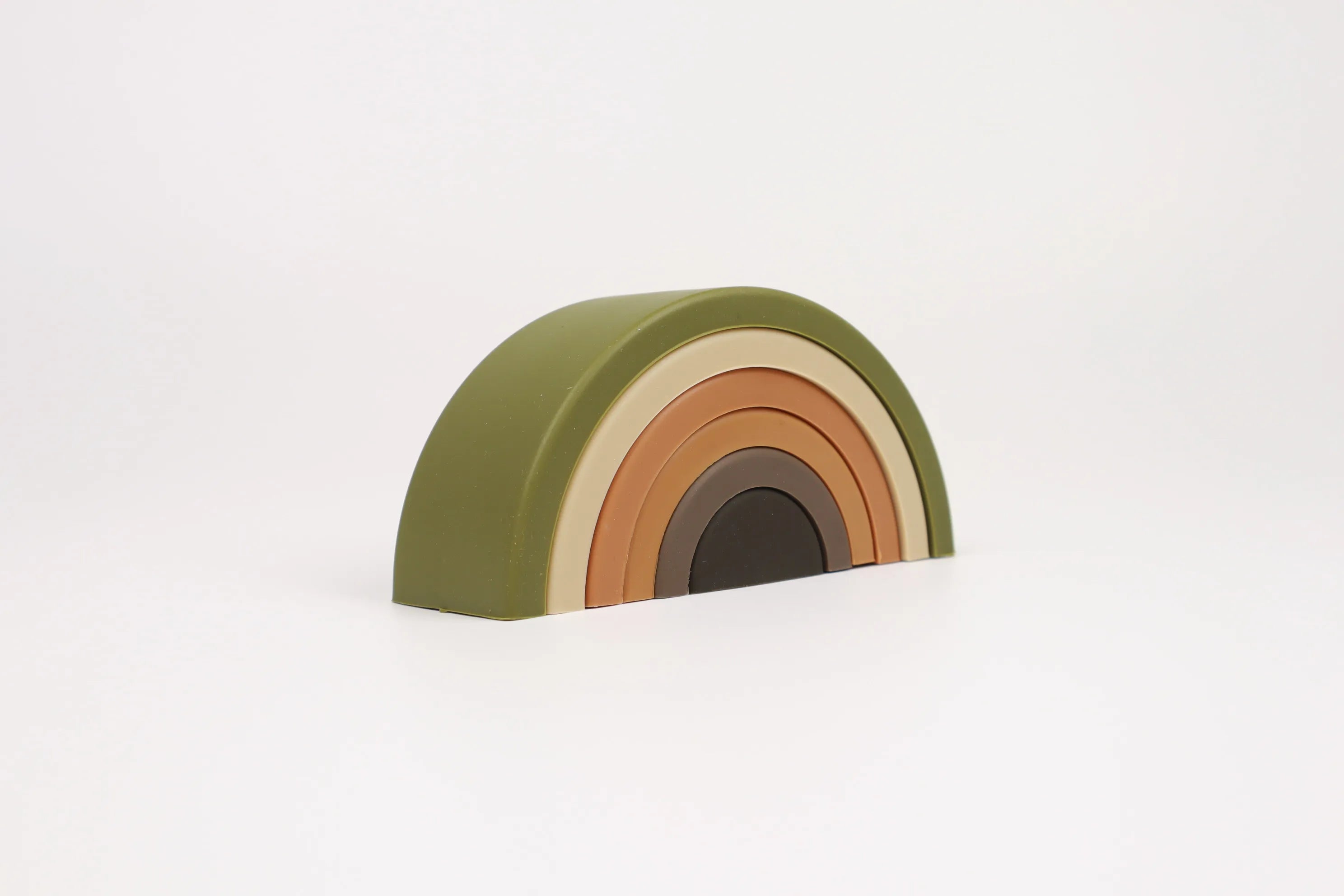 1 Set Baby Rainbow Colors Silicone Stacking Montessori Creative Toys - BPA Free Food Grade Silicone Early Education Kids Gifts