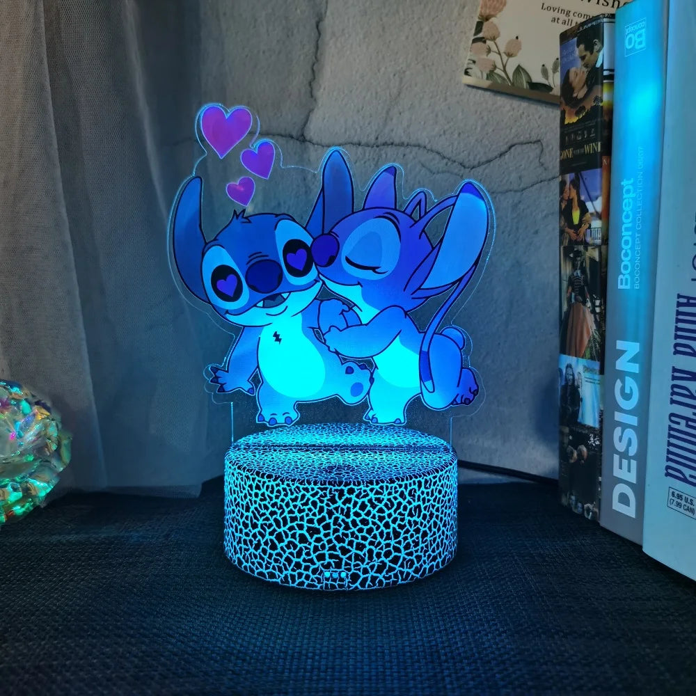 Lilo & Stitch animation cartoon peripheral night light creative children's room decorative table lamp christmas gift