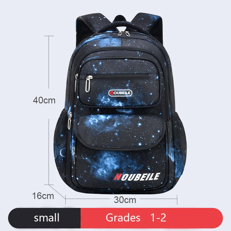 Teen Kid Backpack Starry Sky Print Boy Girl Children's Shoulder Bag Waterproof School Bag Sport Travel Backpack Multiple Pockets