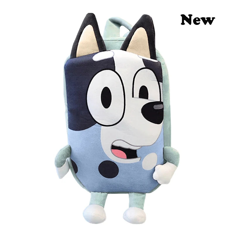 Bluey Family Cosplay Kindergarten Children's Cartoon School Bag Bluebin Dog Backpack Kawaii Anime Figure Dog Backpack Children's