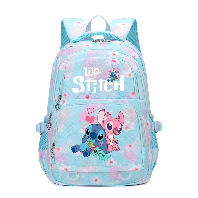 Large Capacity Stitch Backpack, Anime Printed Daypack, Lightweight Schoolbag