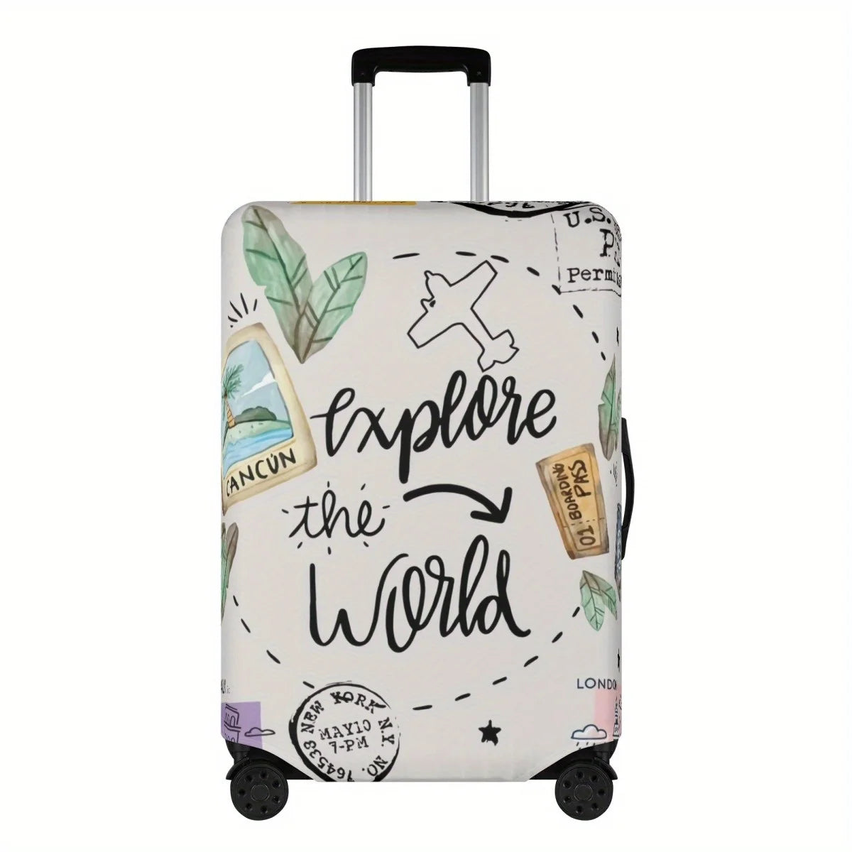 Washable Suitcase Cover for Travel - Suitable for Travel, Vacation and Back to School, Essential Travel Accessories