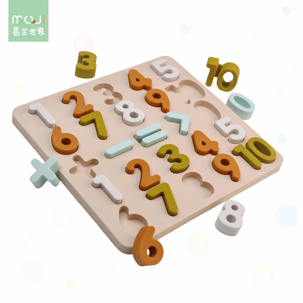 Silicone Montessori Letters Number Puzzle Board Toys Shape Matching For Kids Educational Toys Busy Board Bpa Free Children's Toy