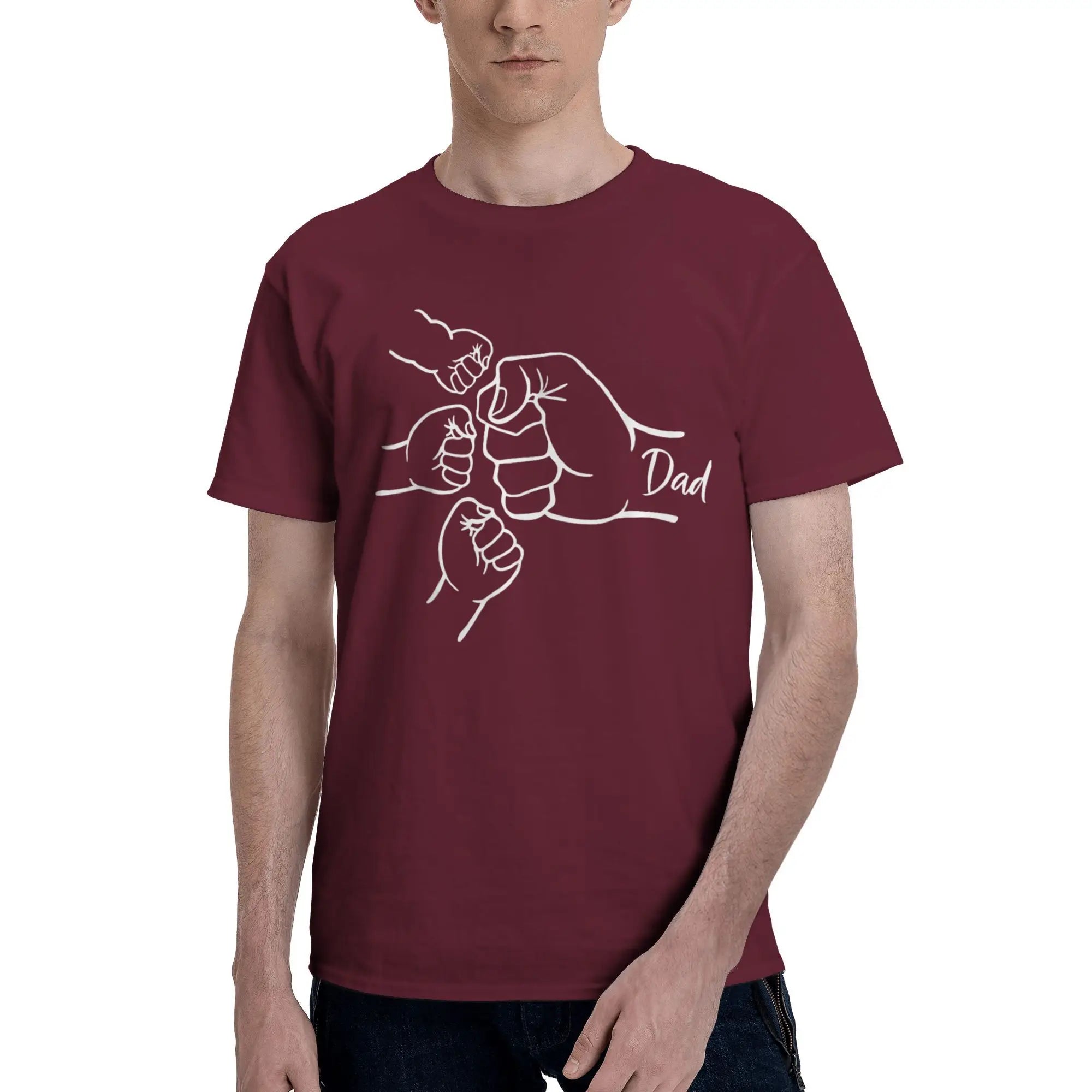 Fist Bump Dad Of Three Father Of 3 - Daddy Happy Father's Day - New Arrival T Shirts