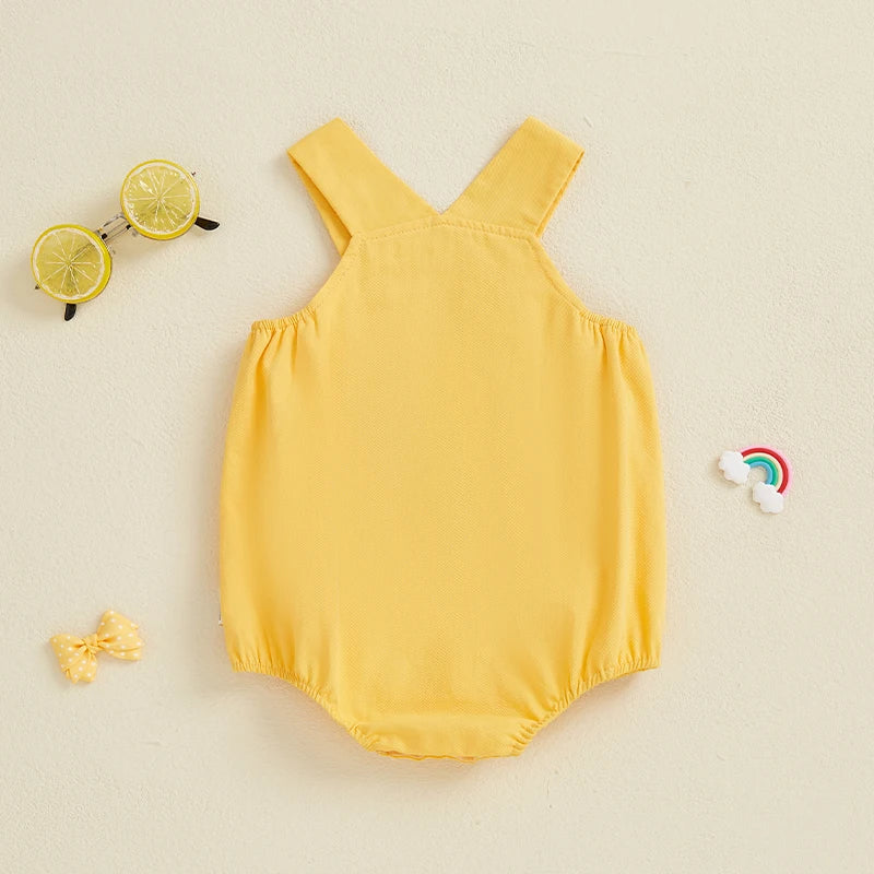 Pudcoco Baby Toddler Duck Overall Romper Cute Animal Sleeveless Bodysuit Casual Summer Clothes for Boys Girls