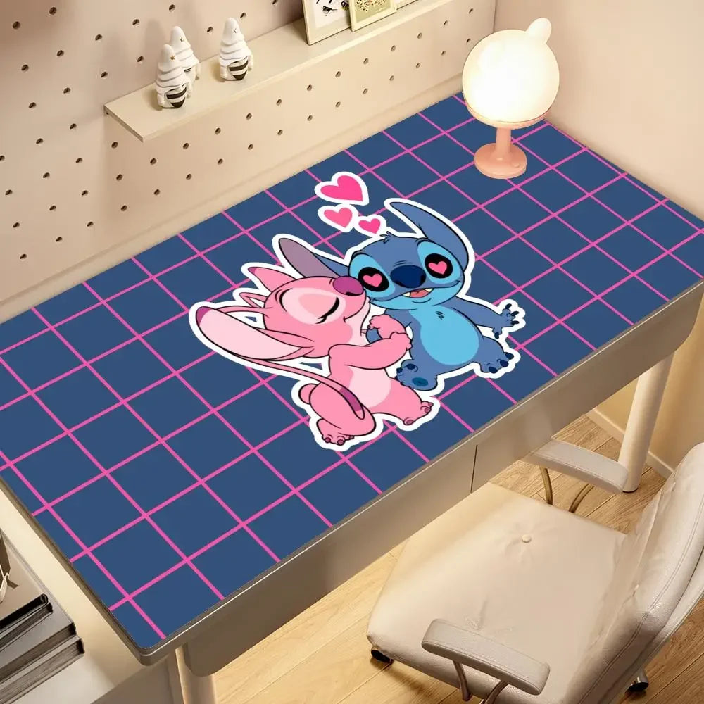 Stitch Anime Mouse Pad Large PC Cartoon Gaming Accessories Protector Office Laptop Non Slip Gamer Cabinet Desk Mat