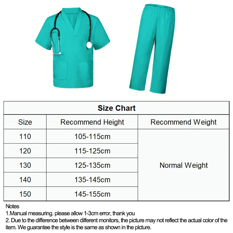 Doctor Nurse Costume Children Set Party Costumes Halloween with statoscope