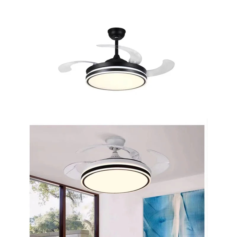 Invisible Fan Lamp Led Dining-Room Lamp 42-Inch LED - Ceiling Fan Light - Fan Music Lamp - LED