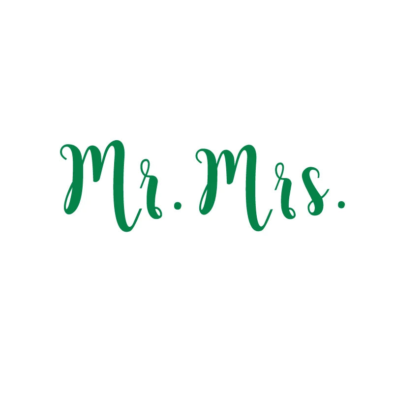 Mr and Mrs Wine Glasses Vinyl Sticker Decals Newlyweds Engagement Wedding Gift Champagne Glass Vinyl Decal Wedding Party Decor