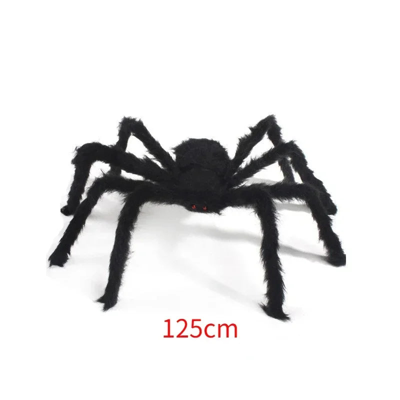 Giant Black Spider Halloween Outdoor Home Bar Party Haunted House Decoration 30cm/50cm/75cm/90cm/125cm/150cm/200cm