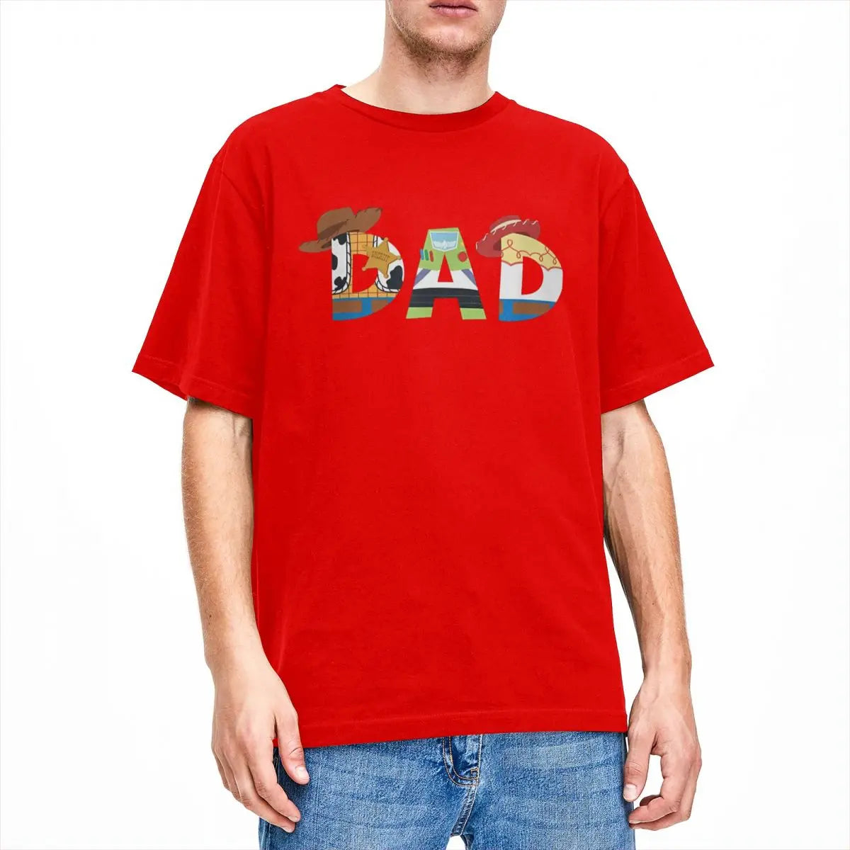 Pixars Toy Story Dad Fathers Day Birthday T-Shirt Man Y2K Funny Cotton T-Shirts Summer O-Neck Novelty Tees