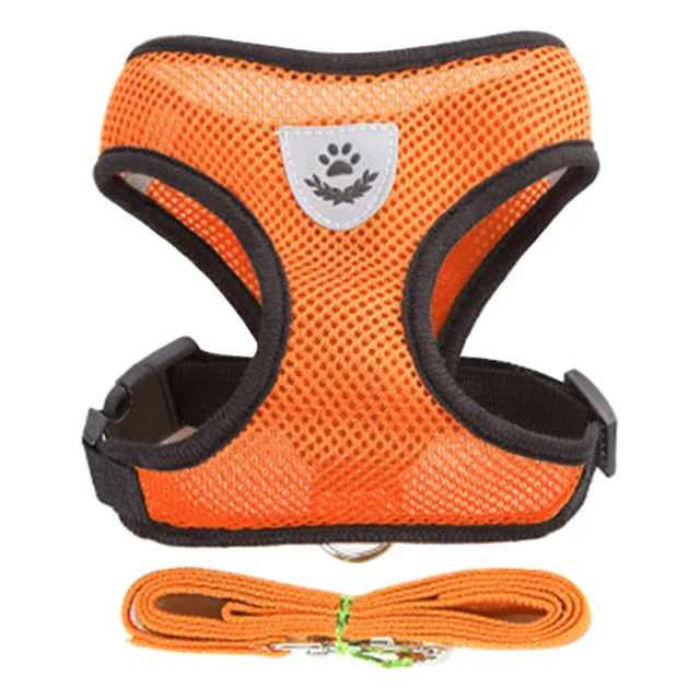 Dog Harness for Small Dogs Cats Adjustable Pet Harness And Leash Set Breathable Vest for Pug Chihuahua Bulldog Dog Accessories