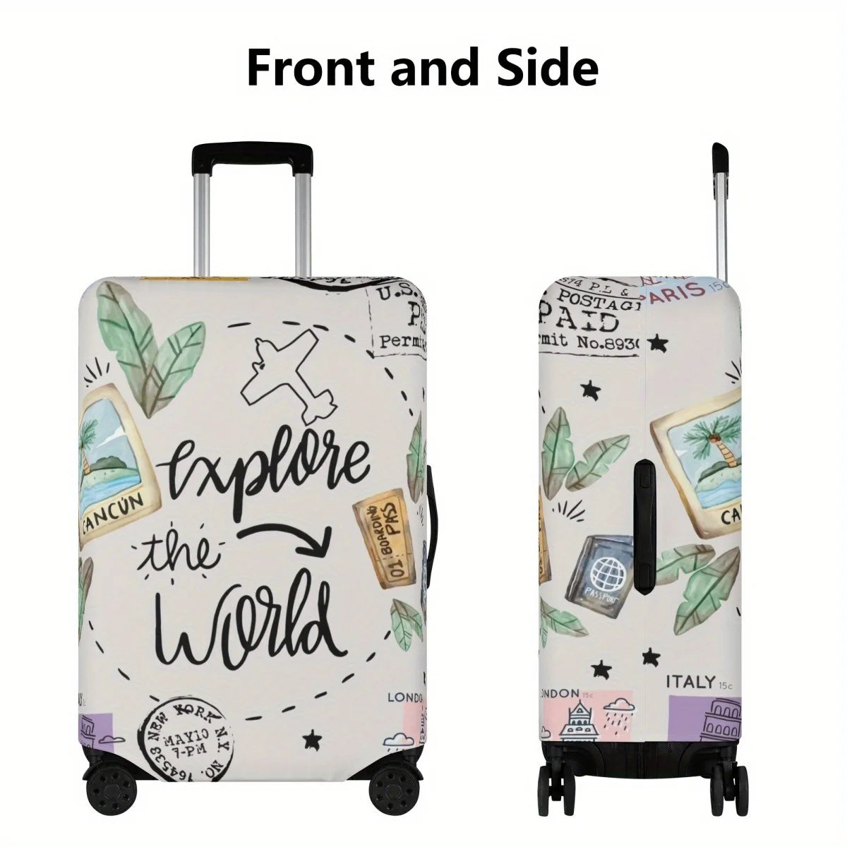Washable Suitcase Cover for Travel - Suitable for Travel, Vacation and Back to School, Essential Travel Accessories